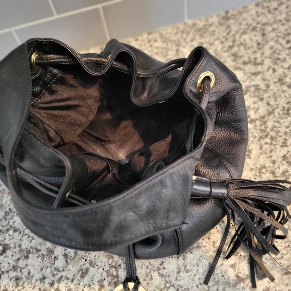 Michael Kors black leather hand bag - Picture 1 of 5